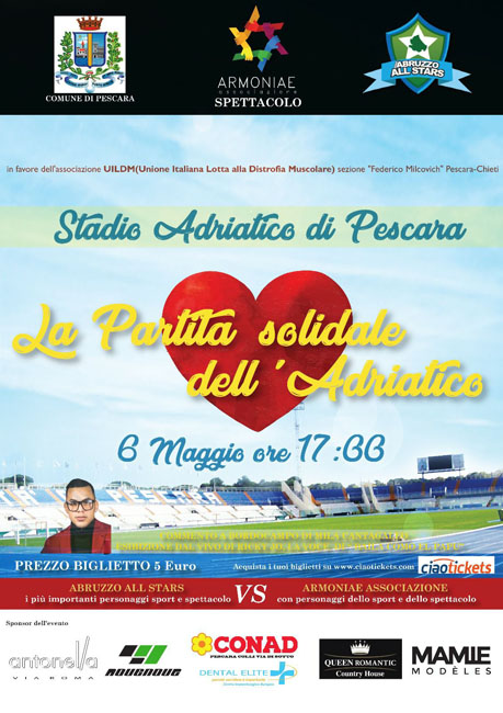 la partita solidale Adriatico Pescara 2018