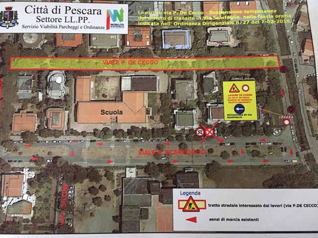 mappa traffico via de cecco