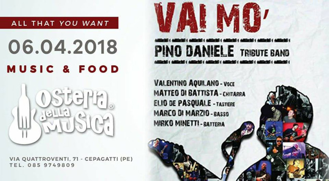 vai mo Pino Daniele tribute 6 aprile 2018