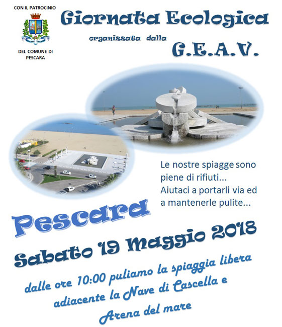 giornata ecologica Pescara 19 maggio 2018