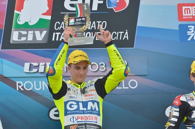 podio Stefano Nepa gara Mugello Moto3