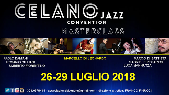 Celano Jazz Convention iscrizioni aperte Masterclass 2018