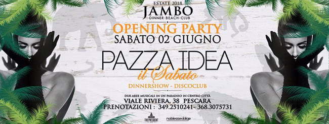 Jumbo inaugurazione estate 2018 a Pescara