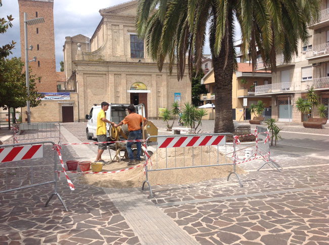 lavori piazza Marconi Montesilvano