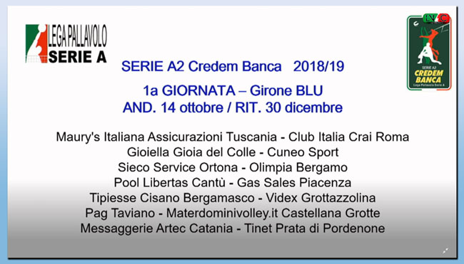 Calendario Sieco Service Impavida Ortona 2018 - 2019