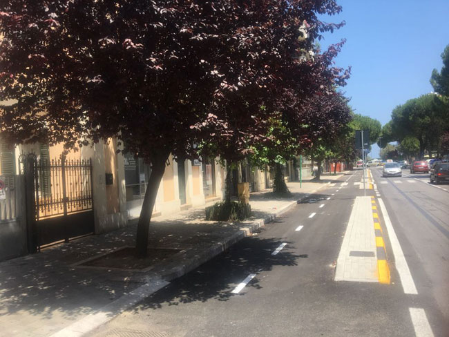 pista ciclabile via Muzii