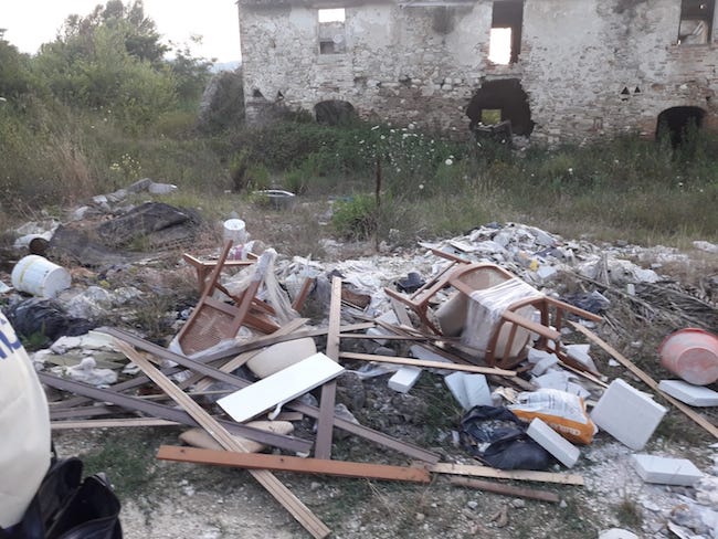 Teramo sopralluogo discariche abusive Condrada Zaraca
