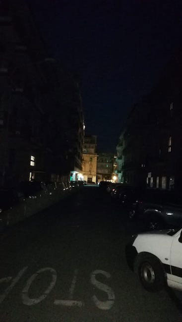 black out via Milano via Genova