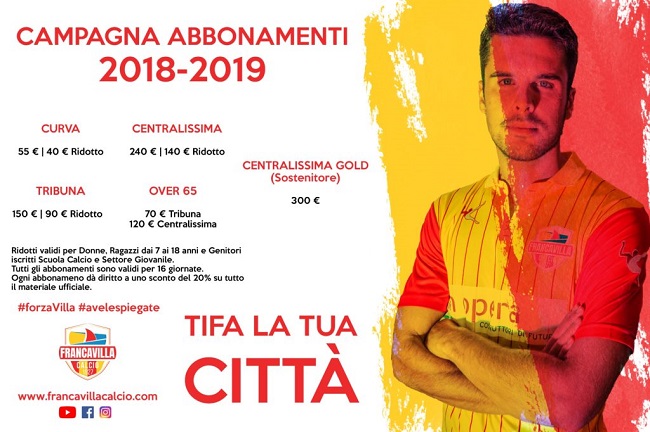 Francavilla Calcio campagna abbonamenti 2018 - 2019