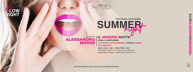 Nettuno disco a Pescara 3 agosto 2018
