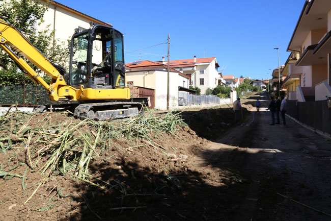 lavori via Calderone Pescara