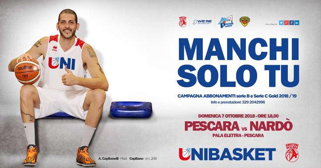 Unibasket Pescara e Lanciano campagna abbonamenti