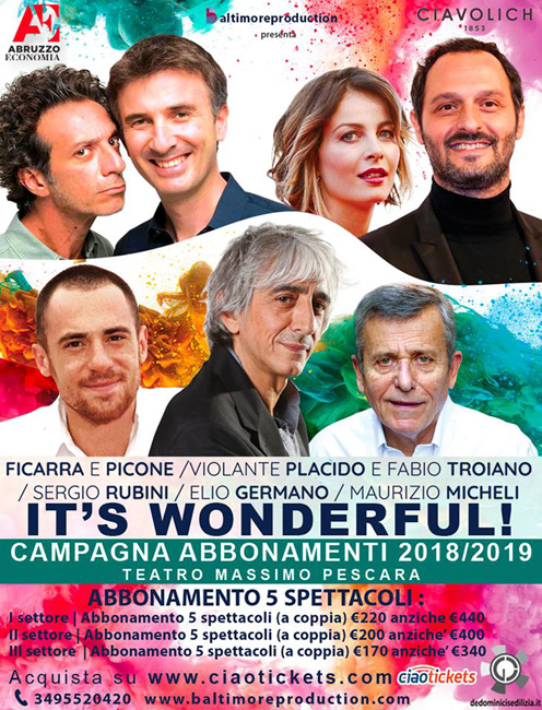 It's Wonderful Stagione Teatrale 2018 - 2019 Pescara