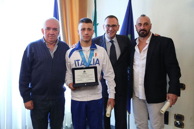 Alessandro Caputo con Riccardo Bergamini in Comune