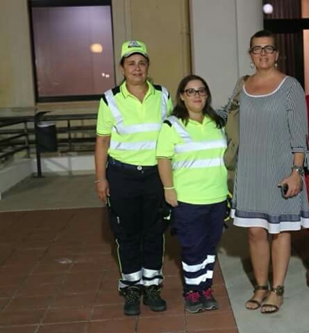 Nausicaa Cameli e volontarie Protezione civile