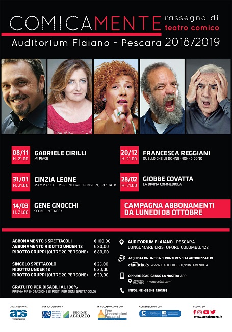 Comicamente, al via gli spettacoli all'Auditorium Flaiano