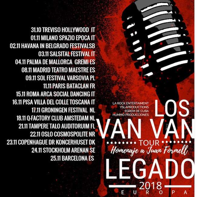 los van van tour 2018