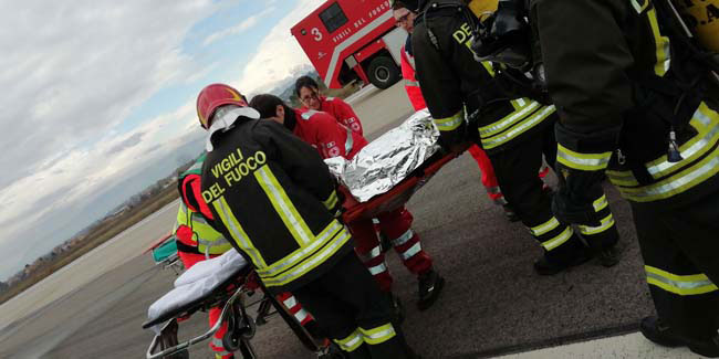 simulazione incidente aereo