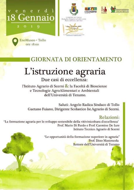 Tollo, incontro con le eccellenze dell'agraria