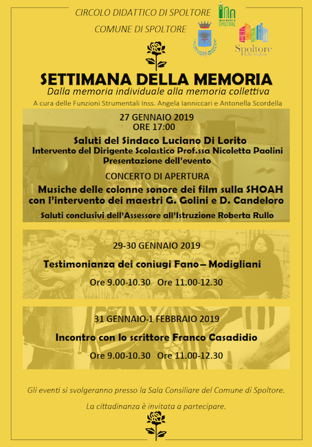 settimana della memoria Spoltore 2019