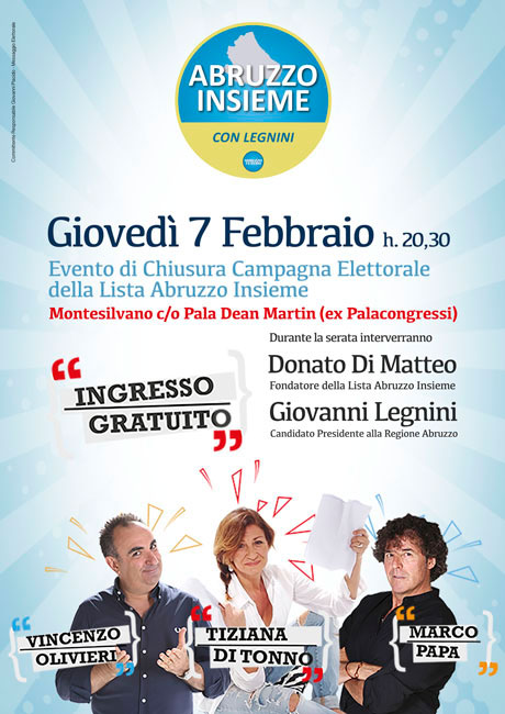 evento chiusura campagna elettorale Legnini