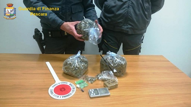 gdf Pescara, droga sequestrata