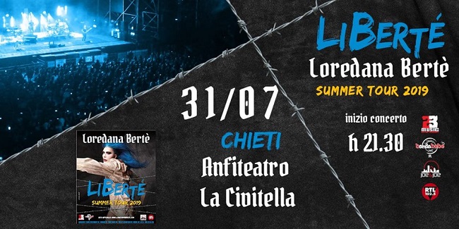 Chieti, annullato il concerto di Loredana Bertè del 31 luglio