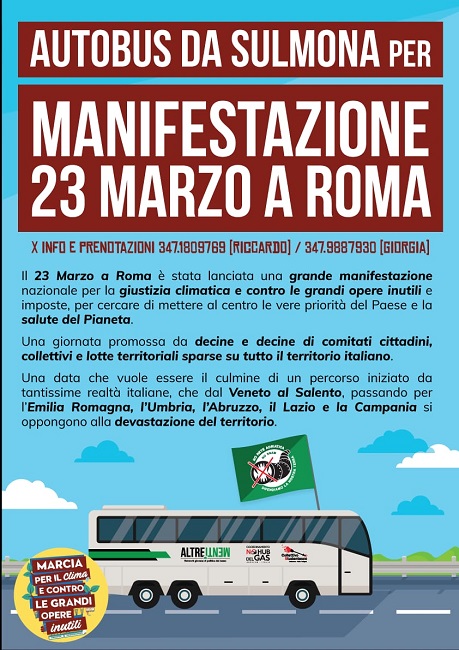 pullman sulmona roma 23 marzo 2019