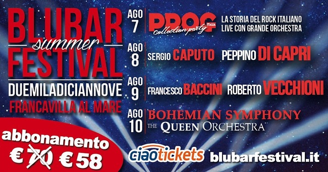 Blu Bar Festival 2019: cantanti, date e orari
