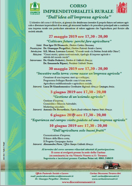 corso imprenditorialità rurale Teramo 2019