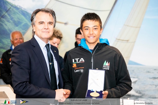 Domenico Lamante primo under 16 all'Europa Cup Laser