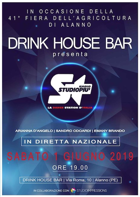 drink house bar radio studio più Alanno