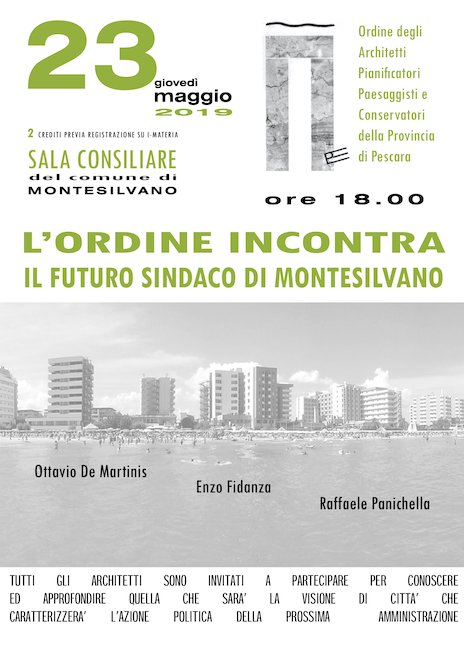 incontro sindaci Montesilvano architetti 23 maggio 2019
