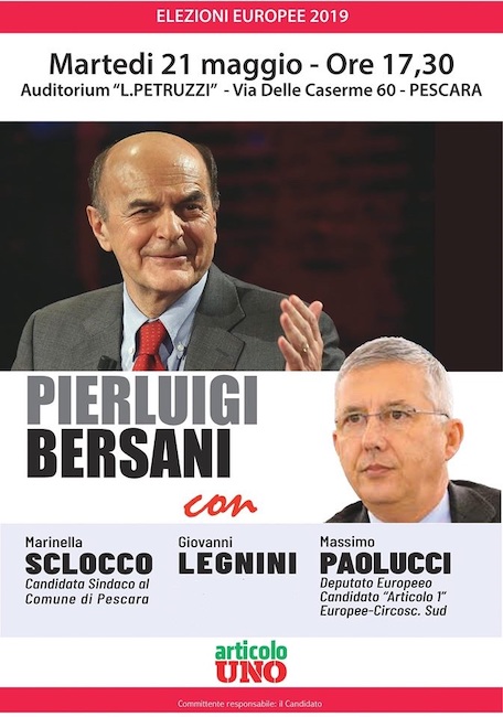Pierluigi Bersani Pescara 21 maggio 2019