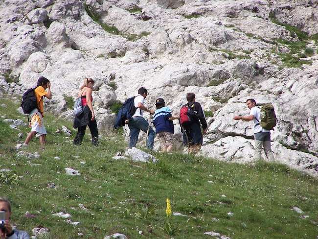 visitatori nel parco