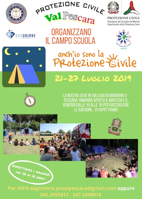 12° Progetto campo scuola "anch’io sono la protezione civile"