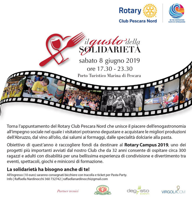 il gusto della solidarietà Pescara 2019