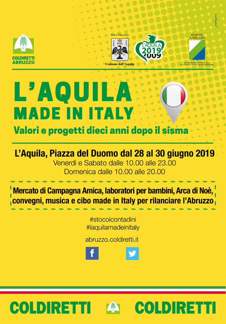 L'Aquila made in Italy 28-30 giugno 2019