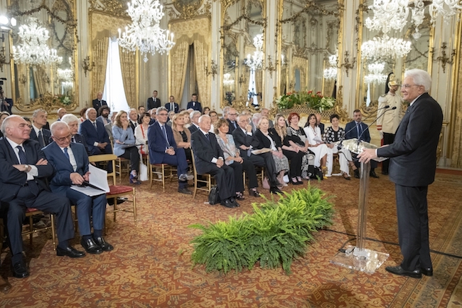 momento cerimonia con presidente Mattarella
