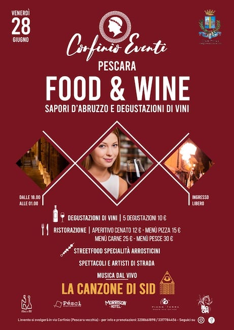 Pescara food & wine 28 giugno 2019