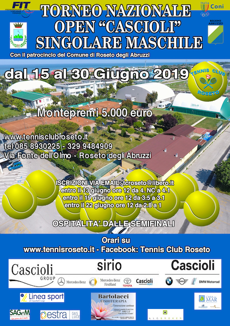 torneo open cascioli roseto 2019