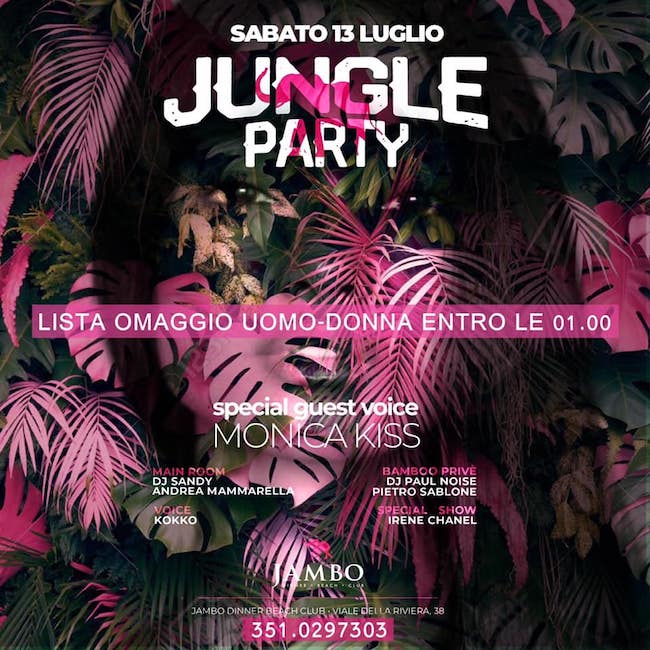 jambo jungle party 13 luglio 2019