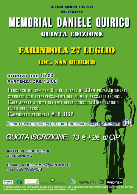 memorial daniele quirico 27 luglio 2019 locandina