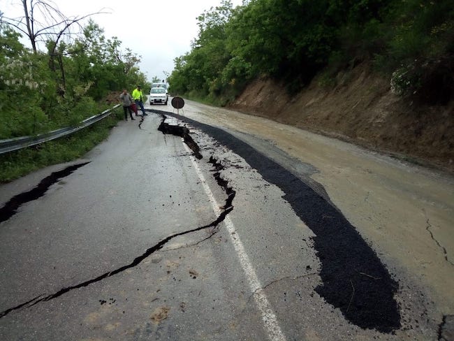 provinciale 48 frana