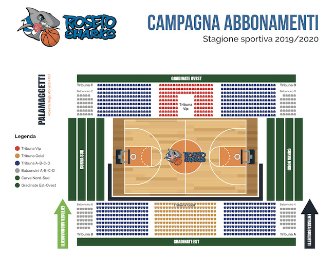 roseto sharks campagna abbonamenti 2019-2020