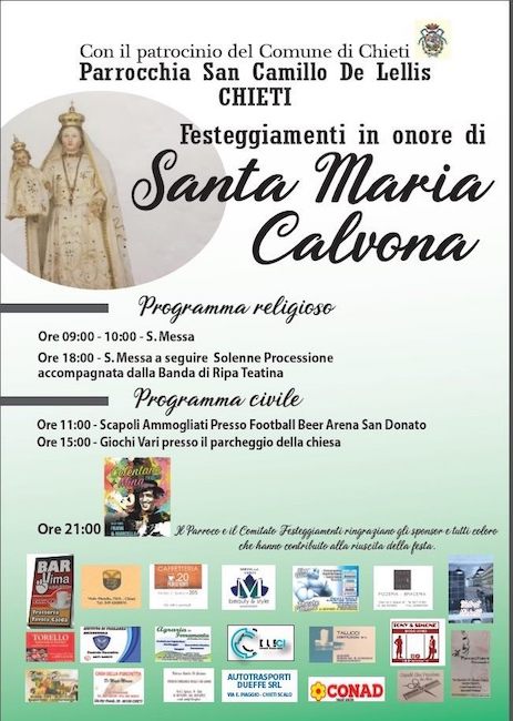 festa Santa Maria Calvona Chieti 2019