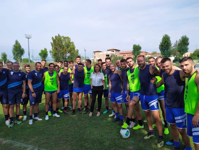 saluto sindaco pescara calcio