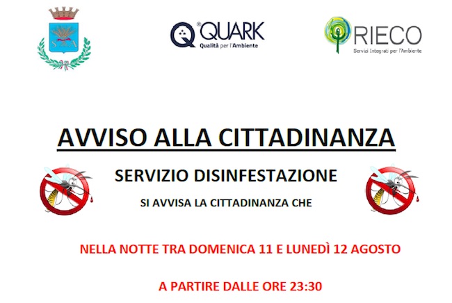 servizio disinfestazione spoltore 11-12 agosto 2019