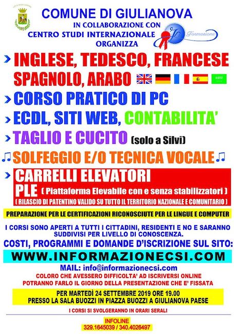 corsi formazione giulianova 2019-2020