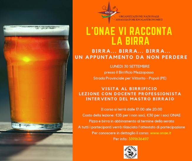 corso degustazione birra Popoli